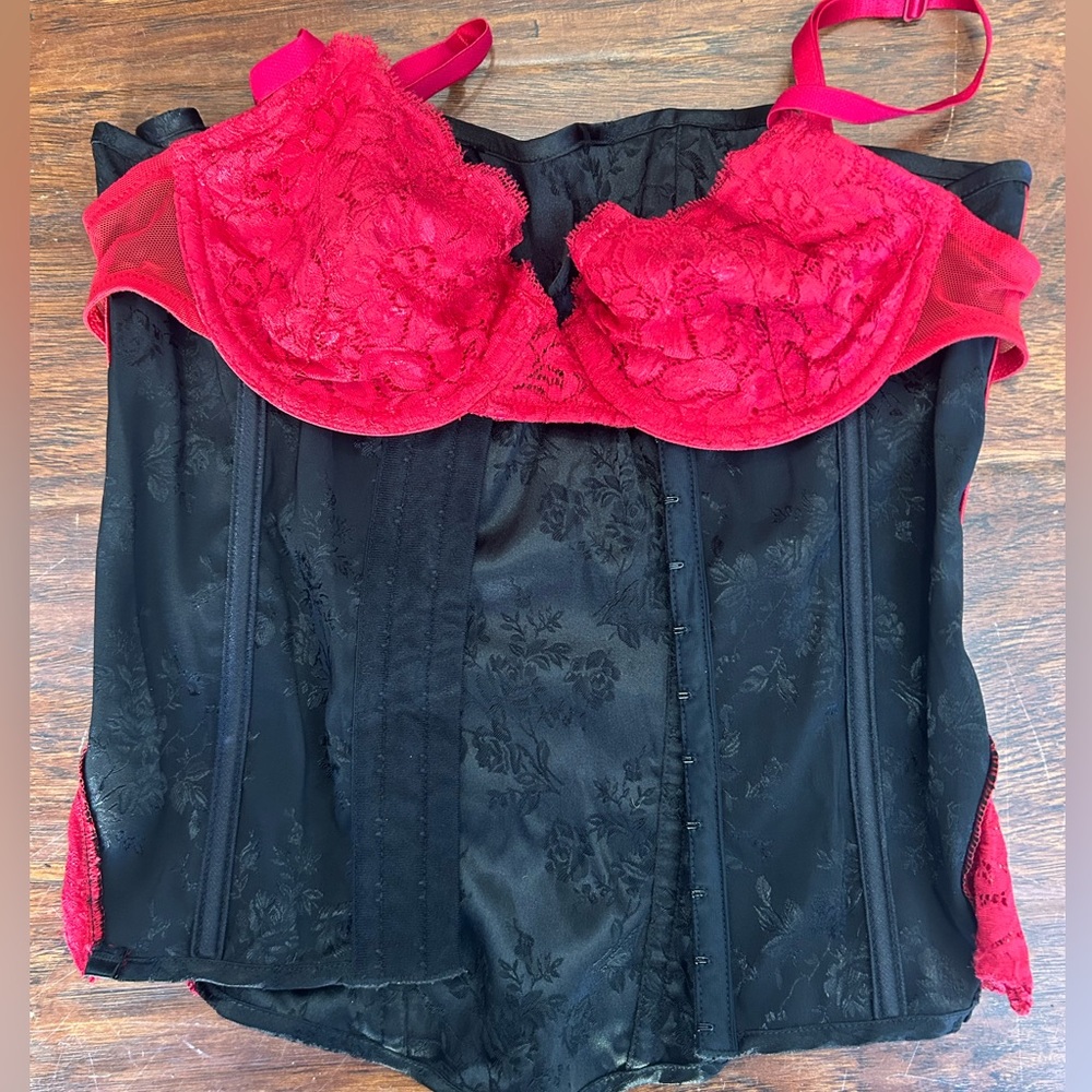 Cute hot pink and black corset